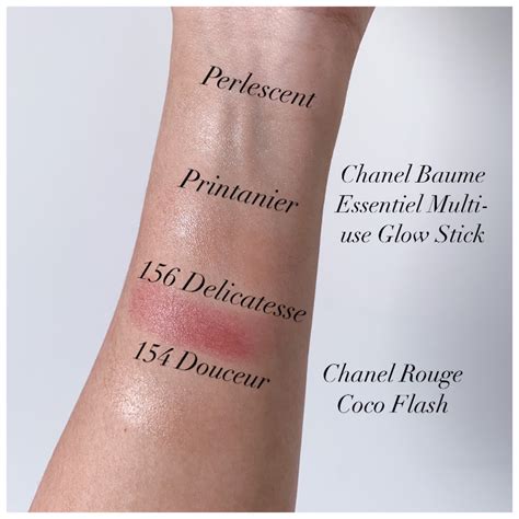 chanel baume essentiel swatches.